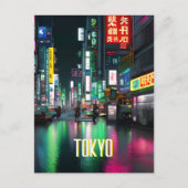 Carte Postale La Rue De Tokyo La Nuit (Devant)