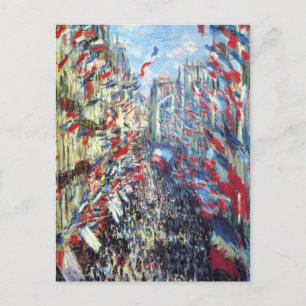 Carte Postale La rue Montorgueil, Paris par Claude Monet