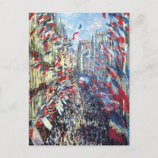 Carte Postale La rue Montorgueil, Paris par Claude Monet (Devant)