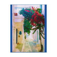 La rue Village de l'île grecque