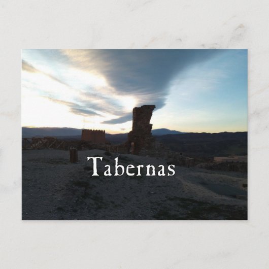Carte Postale La ruine du château maure de Tabernas (Devant)