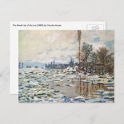 Carte Postale La rupture de la glace par Claude Monet (Devant / Derrière)