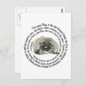 Carte Postale La Sagesse de Pekingese - et la complainte de Lord (Devant / Derrière)