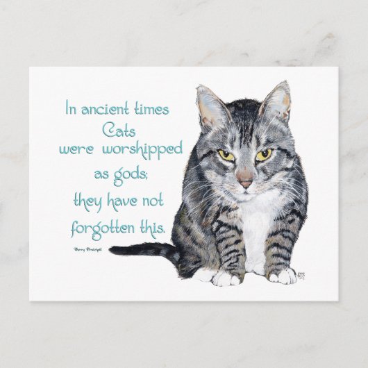 Carte Postale La sagesse des chats - dans les temps anciens, les (Devant)