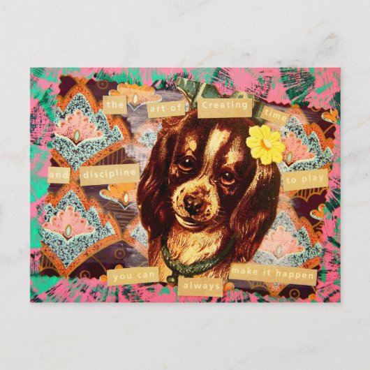 Carte Postale La sagesse d'un chien - Vintage (Devant)