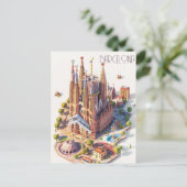 Carte Postale La Sagrada Familia Barcelone (Debout devant)