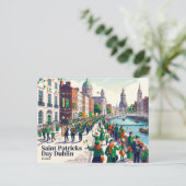 Carte Postale La Saint-Patrick à Dublin en Irlande (Debout devant)