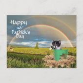 Carte Postale La Saint-Patrick de Foxi Moxi le chat (Devant)