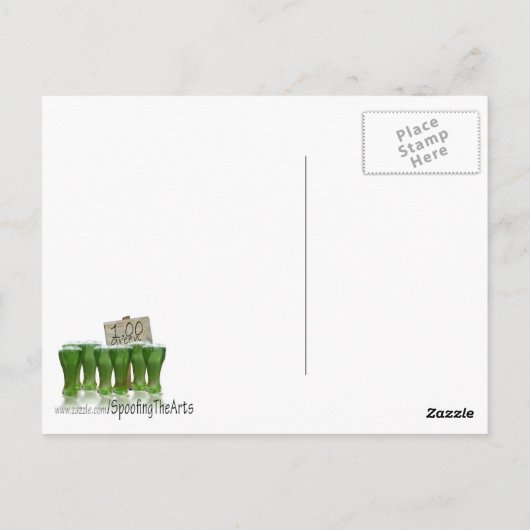 Carte Postale La Saint Patrick du Bartender (Dos)