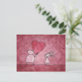 carte postale, la Saint-Valentin, amour, coeur (Debout devant)