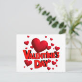 Carte Postale la Saint-Valentin coeurs d'amour (Debout devant)