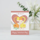 Carte Postale La Saint Valentin de la Giraffe Cute (Debout devant)