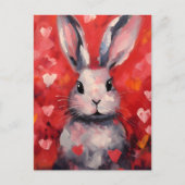 Carte Postale La Saint-Valentin de lapin (Devant)
