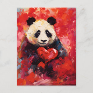 Carte Postale La Saint-Valentin de Panda