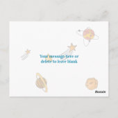 Carte Postale La Saint-Valentin des enfants dans l'espace est ho (Dos)