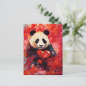 Carte Postale La Saint-Valentin des pandas (Debout devant)