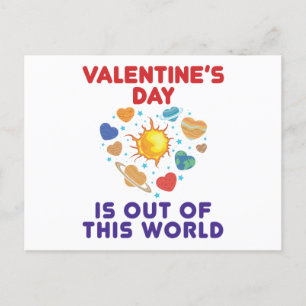 Carte Postale La Saint Valentin est hors de ce monde Planètes Co