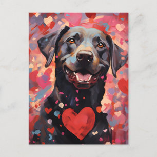Carte Postale la Saint-Valentin labrador