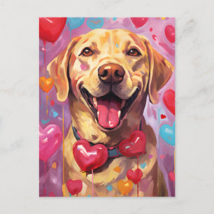 Carte Postale la Saint-Valentin labrador