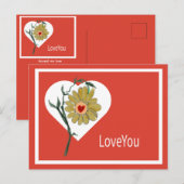 Carte Postale La Saint-Valentin Tous Les Jours AmourVous Sentime (Devant / Derrière)