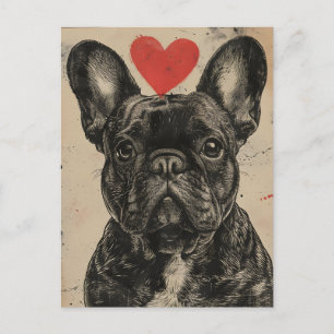 Carte Postale La Saint Valentin Vintage