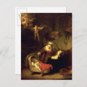 Carte Postale La Sainte Famille, c.1645 (Devant / Derrière)