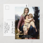 Carte Postale La Sainte Famille de Bouguereau (Devant / Derrière)