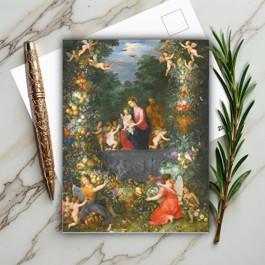 Carte Postale La Sainte Famille, Jan Brueghel