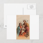 Carte Postale La Sainte Famille - Jésus, Marie et Joseph (Devant / Derrière)