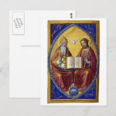 Carte Postale La Sainte Trinité par Jean Bourdichon vers 1508 (Devant / Derrière)