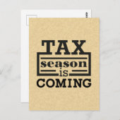 Carte Postale La saison fiscale arrive (Devant / Derrière)