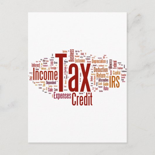 Carte Postale La saison fiscale est ici (Devant)