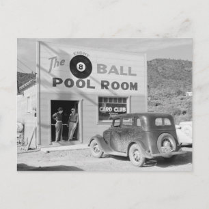 Carte Postale La salle de billard Eight Ball, 1940