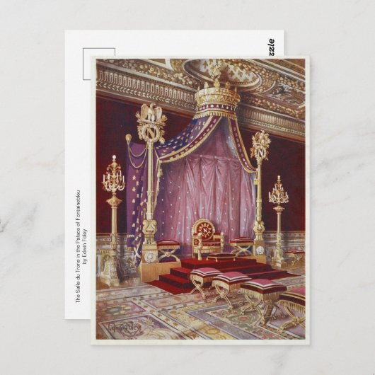Carte Postale La Salle du Trone dans le Palais par Edwin Foley (Devant / Derrière)