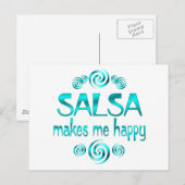 Carte Postale La Salsa Me Rend Heureuse (Devant / Derrière)