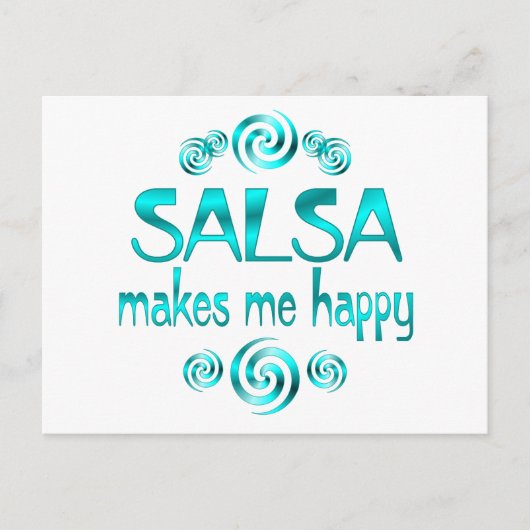 Carte Postale La Salsa Me Rend Heureuse (Devant)