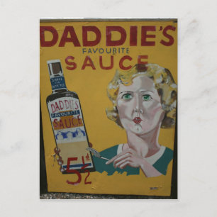 Carte Postale La sauce de Daddie affiche publicitaire vintage