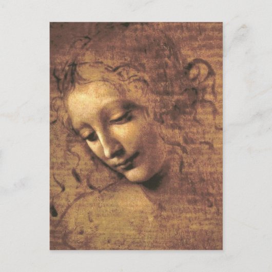 Carte Postale La Scapigliata par Leonardo da Vinci (Devant)