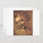 Carte Postale La Scapigliata par Leonardo da Vinci (Devant / Derrière)
