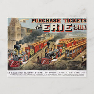 Carte Postale La scène ferroviaire américaine à Hornellsville