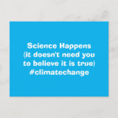 Carte Postale La science au service du changement climatique (Devant)