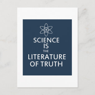 Carte Postale La science est la littérature de vérité