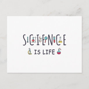 Carte Postale La science est la vie