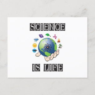 Carte Postale La science est la vie