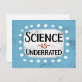 Carte Postale La science est sous-évaluée (Devant / Derrière)