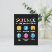 Carte Postale La science vous garde curieux (Debout devant)