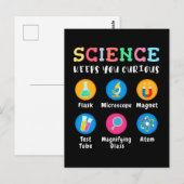 Carte Postale La science vous garde curieux (Devant / Derrière)
