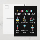 Carte Postale La science vous garde curieux (Devant / Derrière)