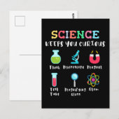 Carte Postale La science vous garde curieux (Devant / Derrière)