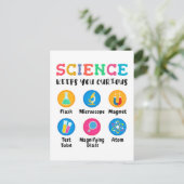 Carte Postale La science vous garde curieux (Debout devant)